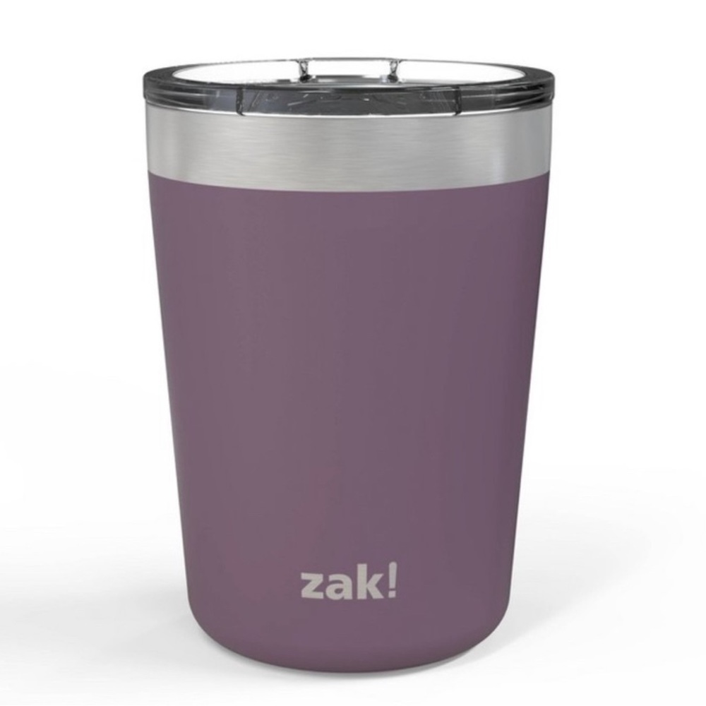Zak! Designs 12oz Insulated Double Wall Stainless Steel BPA Free Tumbler, Purple